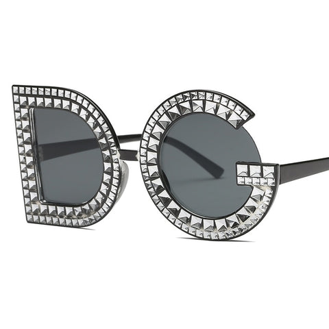 Diamond Round Sunglasses Women